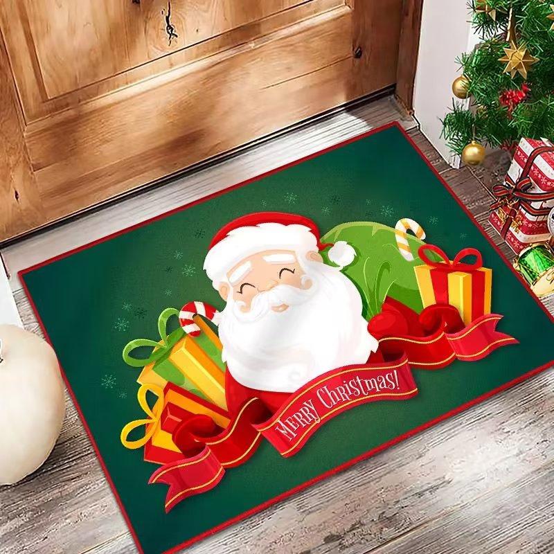 Christmas Door Mat Entry Door Mat Home Festive Cartoon Mat Non-Slip