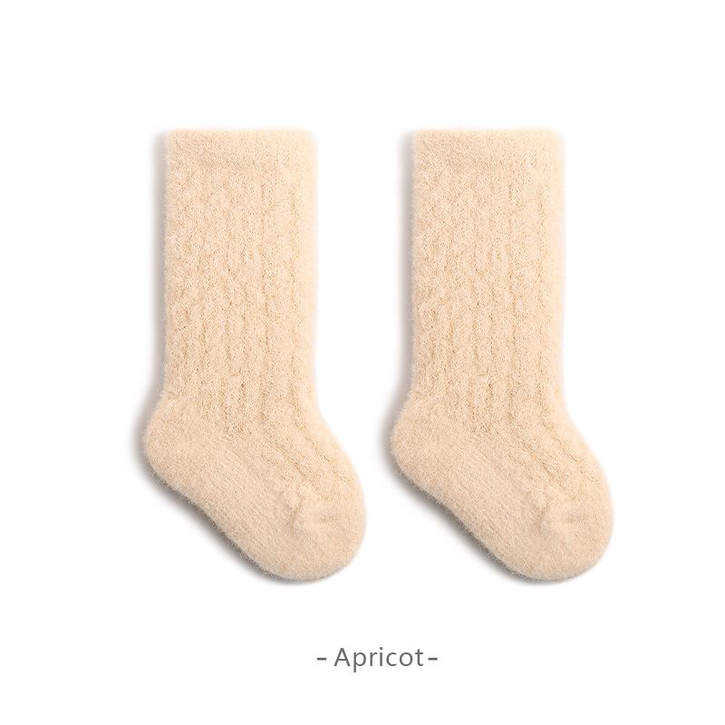 Autumn Winter Baby Socks Fleece Thickened Newborn Children Socks Warm Mid-Tube Kids Socks For Boys And Girls