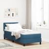 Box Spring Bed with Mattress Dark Blue 80 X 200 Cm Velvet