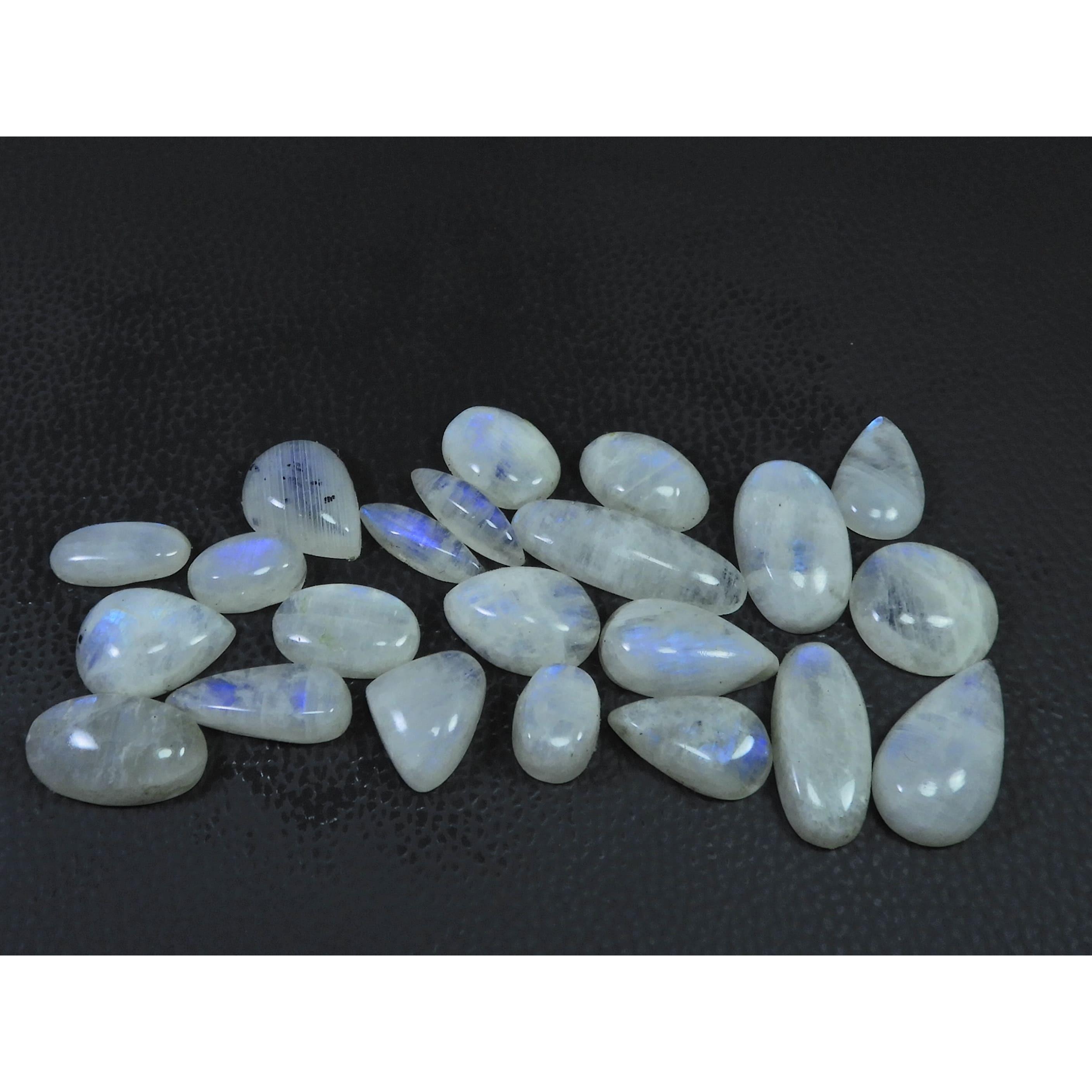 270Cts. Natural Rainbow Moonstone Mix Cabochon Loose Gemstone 22 Pcs Lot C-1764
