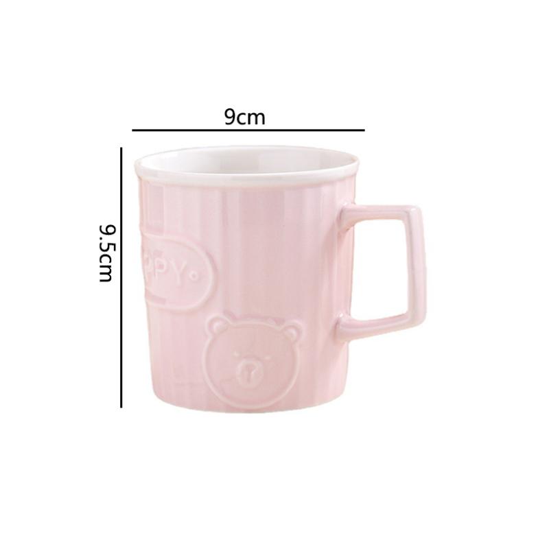 

380 мл кружка с милым рисунком медведя, бытовая посуда для напитков, креативная керамическая чашка в скандинавском стиле, чашки для молока, кофе, сока, термостойкая кружка для чая 1pcs