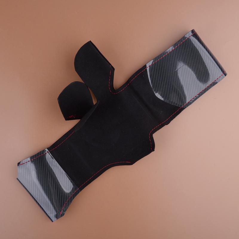 

Car Black Suede Carbon Fiber Style Front Steering Wheel Cover Wrap PU Leather Fit for Infiniti Q60 QX50 Q50