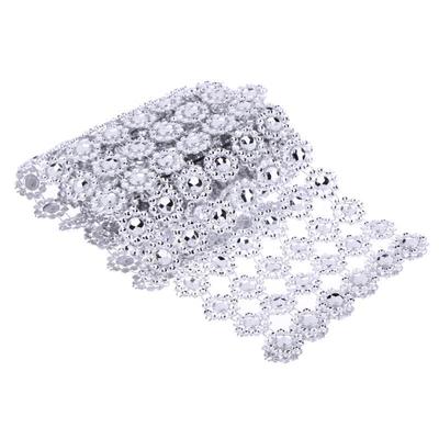 Festa bling avvolgente per matrimonio con nastro in strass a maglia di diamanti