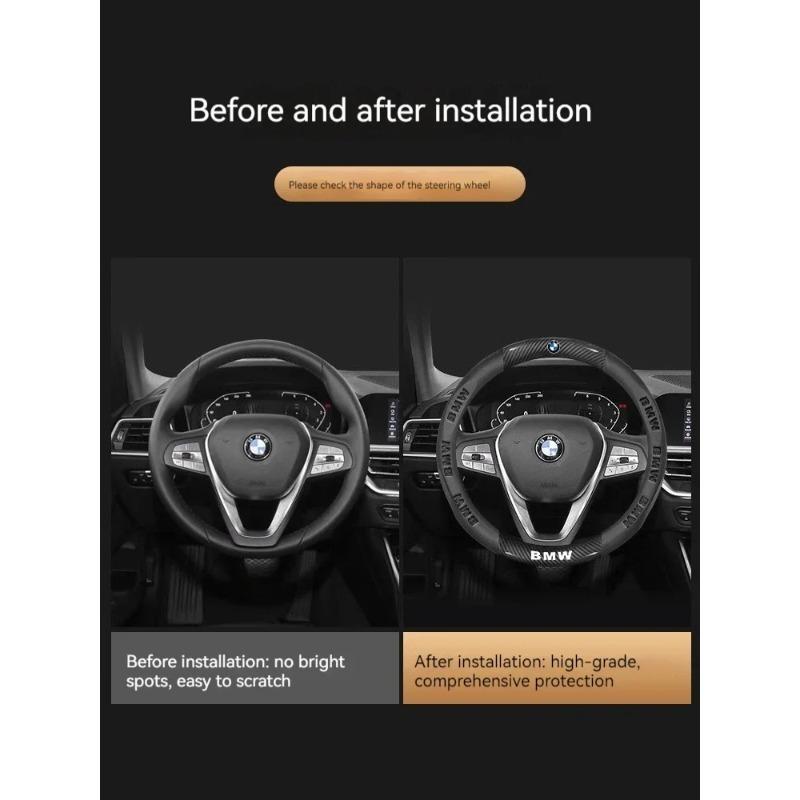 Voor BMW M X1 X3 X5 X6 X7 G01 G02 G20 E90 E91 E39 E46 F01 F02 F10 F15 F20 F25 F30 E60 E70 Koolstofvezel Auto Stuurwiel Cover