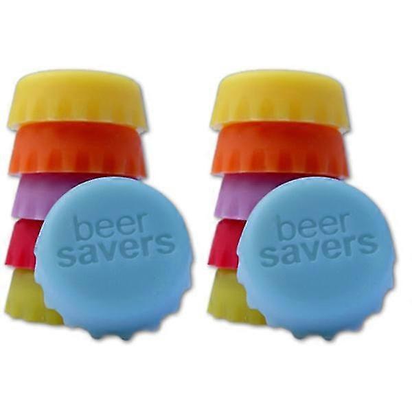 4x Beer Saver For Beer Lovers Red One Size Creative Silicone Wine Bottle Cap Creative Home Preserving Cap Soft Rubber Stopper (random Colour) - DD