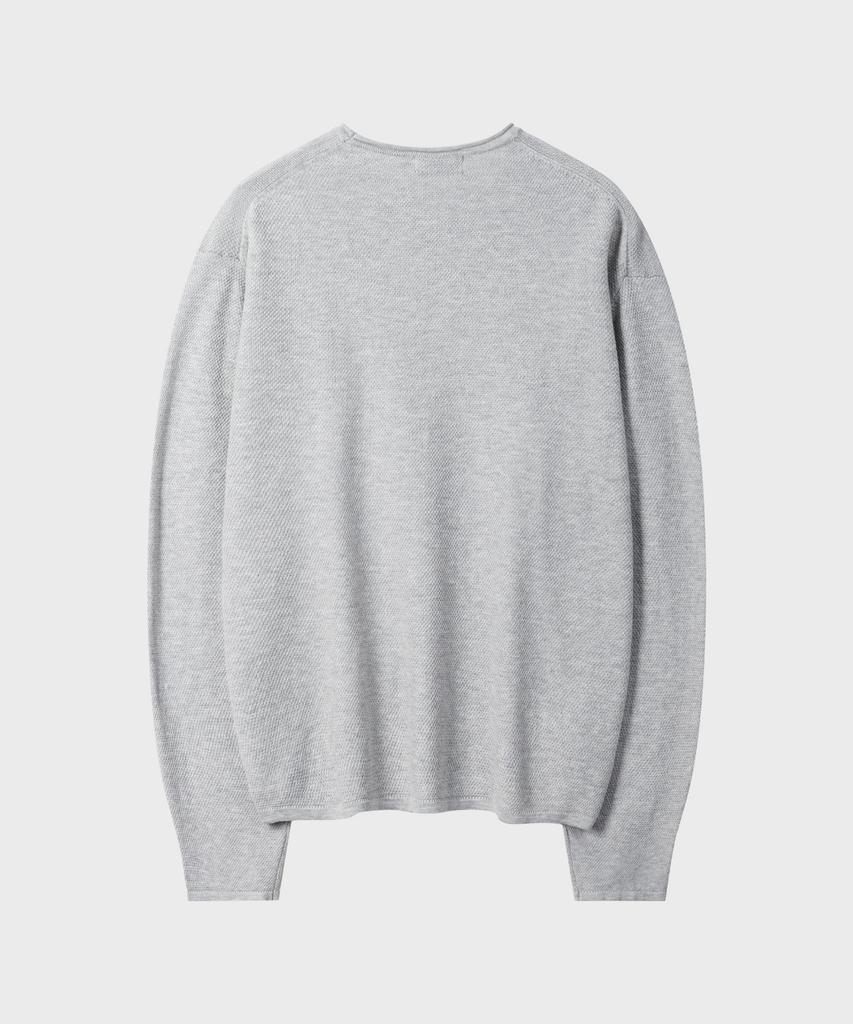 LEIRE Cut-Off Textured Knit [Gray]