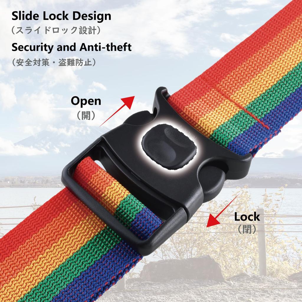 JEELAD Suitcase Set of Suitcase Luggage Securement 2m 5cm Prevents Cargo from Luggage Earthquake for International Travel Straps, 4, Carry-on Straps,