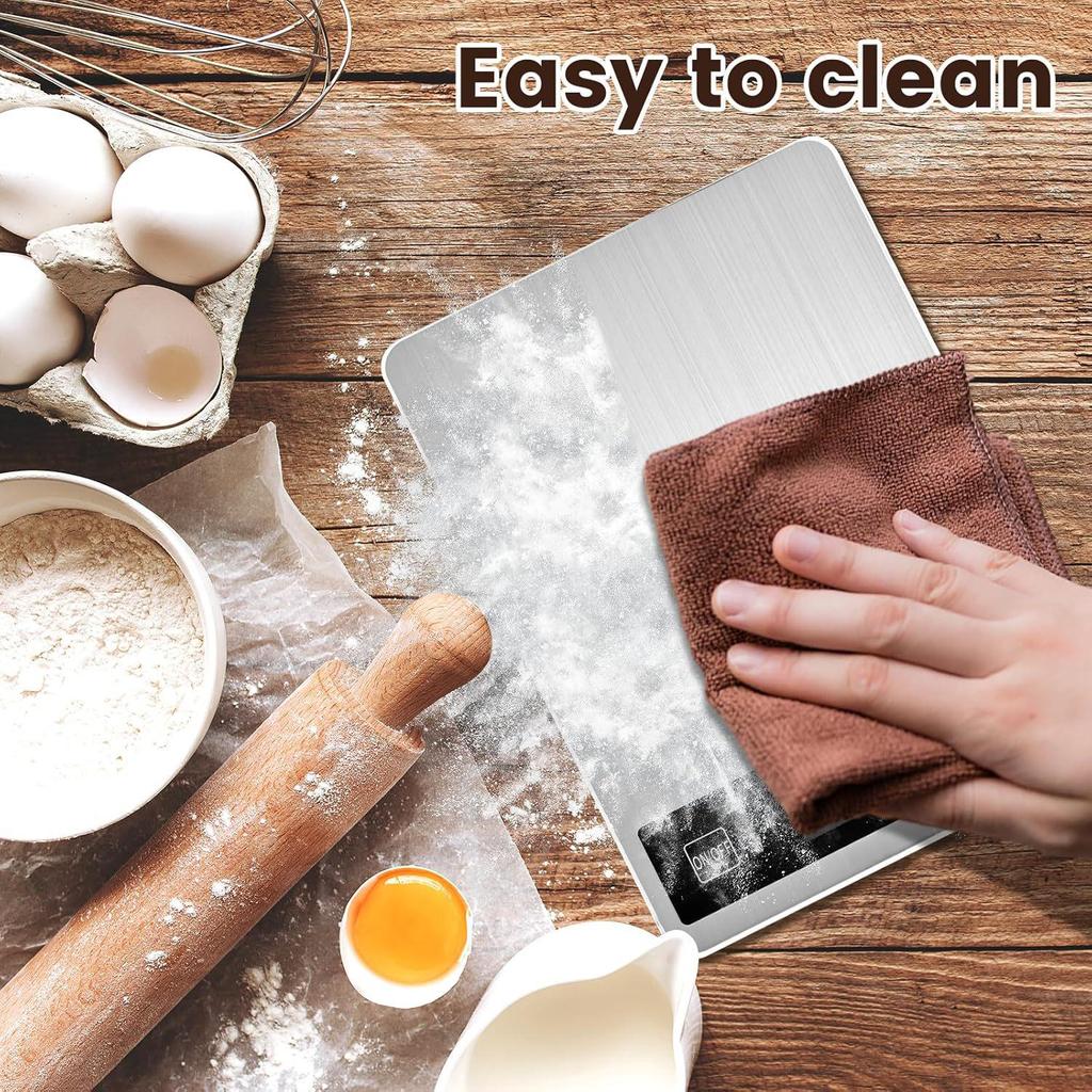High-Precision Tempered Glass Kitchen Scale, 15kg Capacity