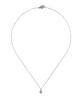 Jbans Classic Minimal Turquoise Pendant Slim Chain Necklace (C2601-An989_Sv)