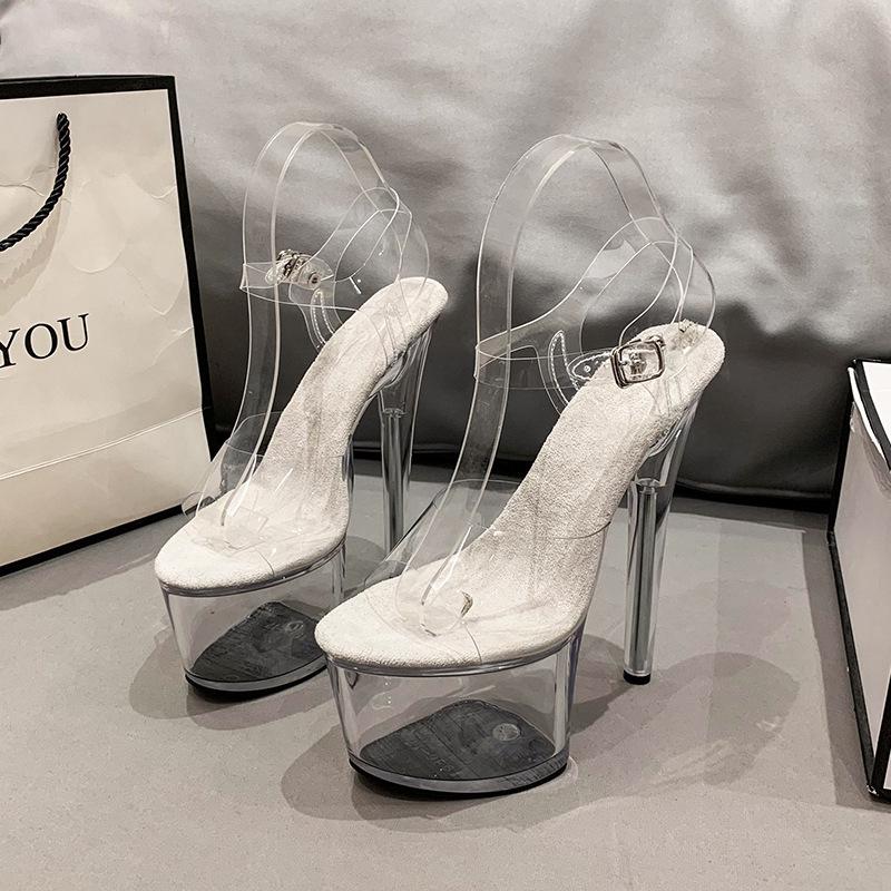 2025 Autumn Women's High Heel Pointed Toe Platform Sandals: Fashionable, Waterproof, Casual Wedding Banquet Shoes.