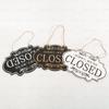 Wooden Craft Double Business Sign Double-sided Wooden House Sign Door Hanging Pendant  Shop