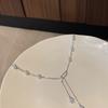 Spice Girl Bow Necklace Women's Versatile Premium Sense Niche Tassel Temperament Simple Pearl Clavicle Chain Jewelry