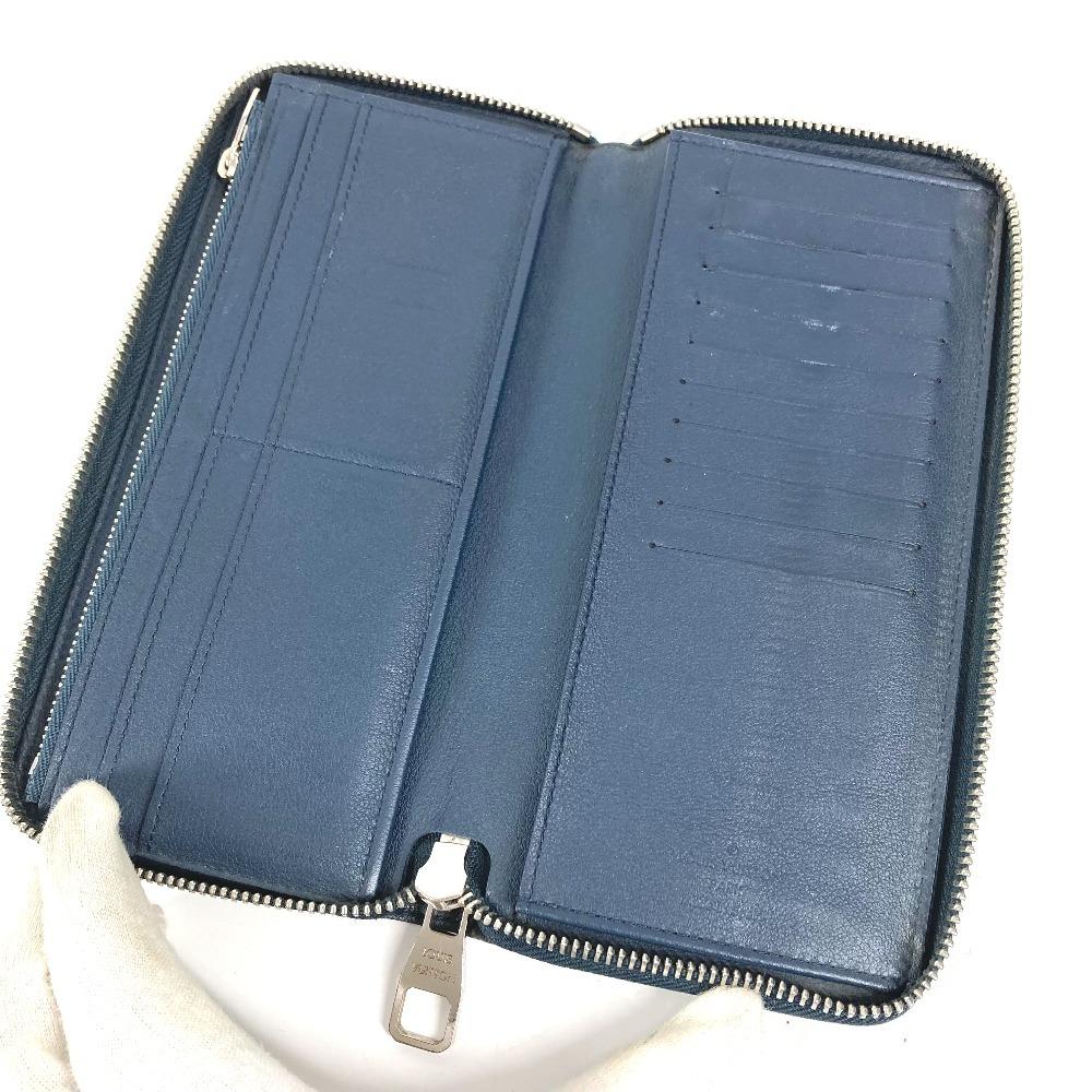 Louis Vuitton  M58823 Zippy Wallet Vertical Zip Around Long Wallet Leather Navy