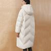 Aoliy Women's 2025 Winter Mid-Length Puffy Down Jacket