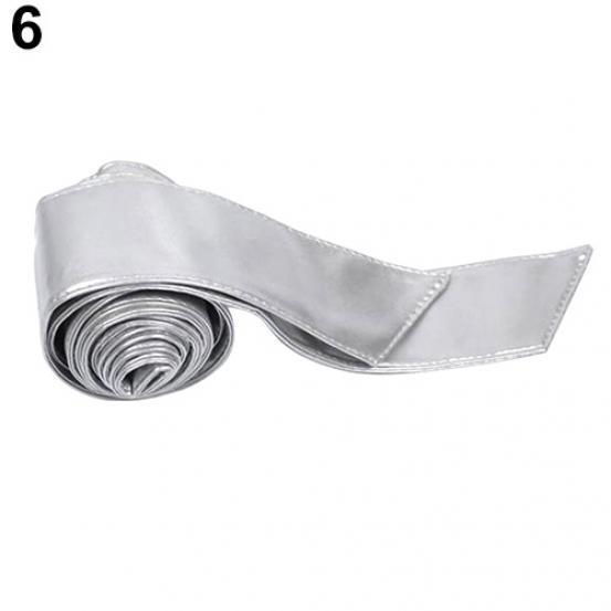 

Женский корсет из искусственной кожи с бантом и завязкой на поясе серебряный