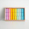 Transparent Rainbow 3D Building Blocks: Educational Acrylic Cubes for Children