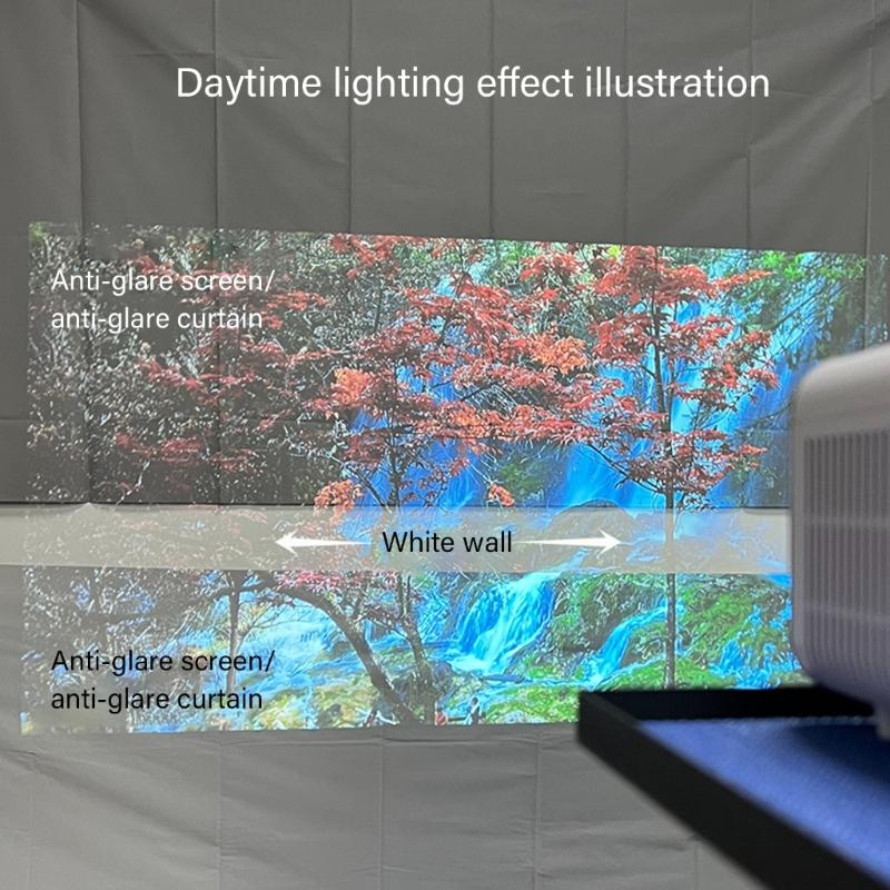 Professional Projector Screen Foldable Design 30°Viewing Angle Improved Brightness For Home Theater Optical Coated
