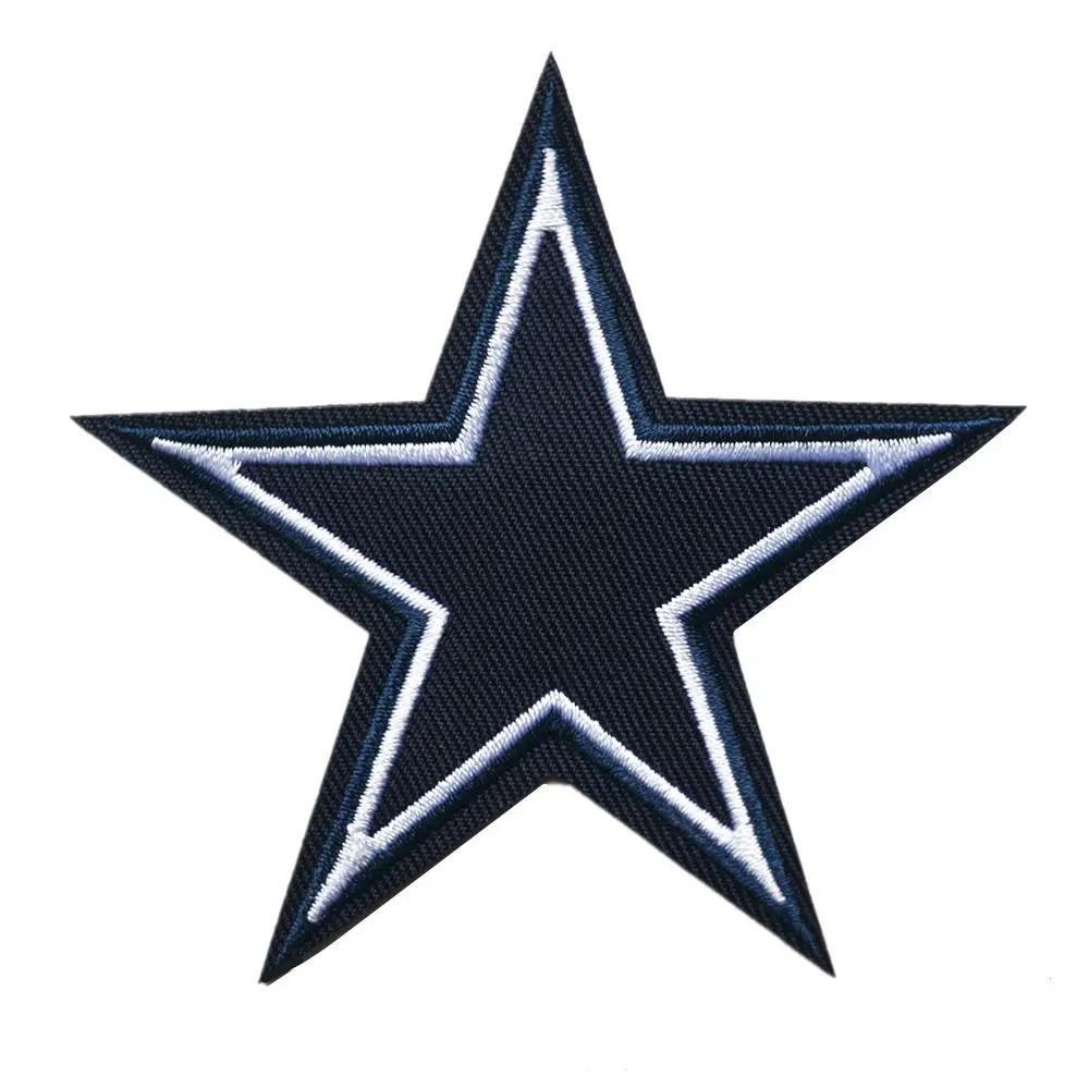 10Pcs Black Pentagram Embroidered Patches Applique Clothing Patch Decoration