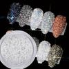 1.5mm Iridescent Micro Caviar Beads Nail Art Rhinestone 3D Clear AB Mini Pixie Crystals Gems Shiny Point-Bottom Glitter Decor *3