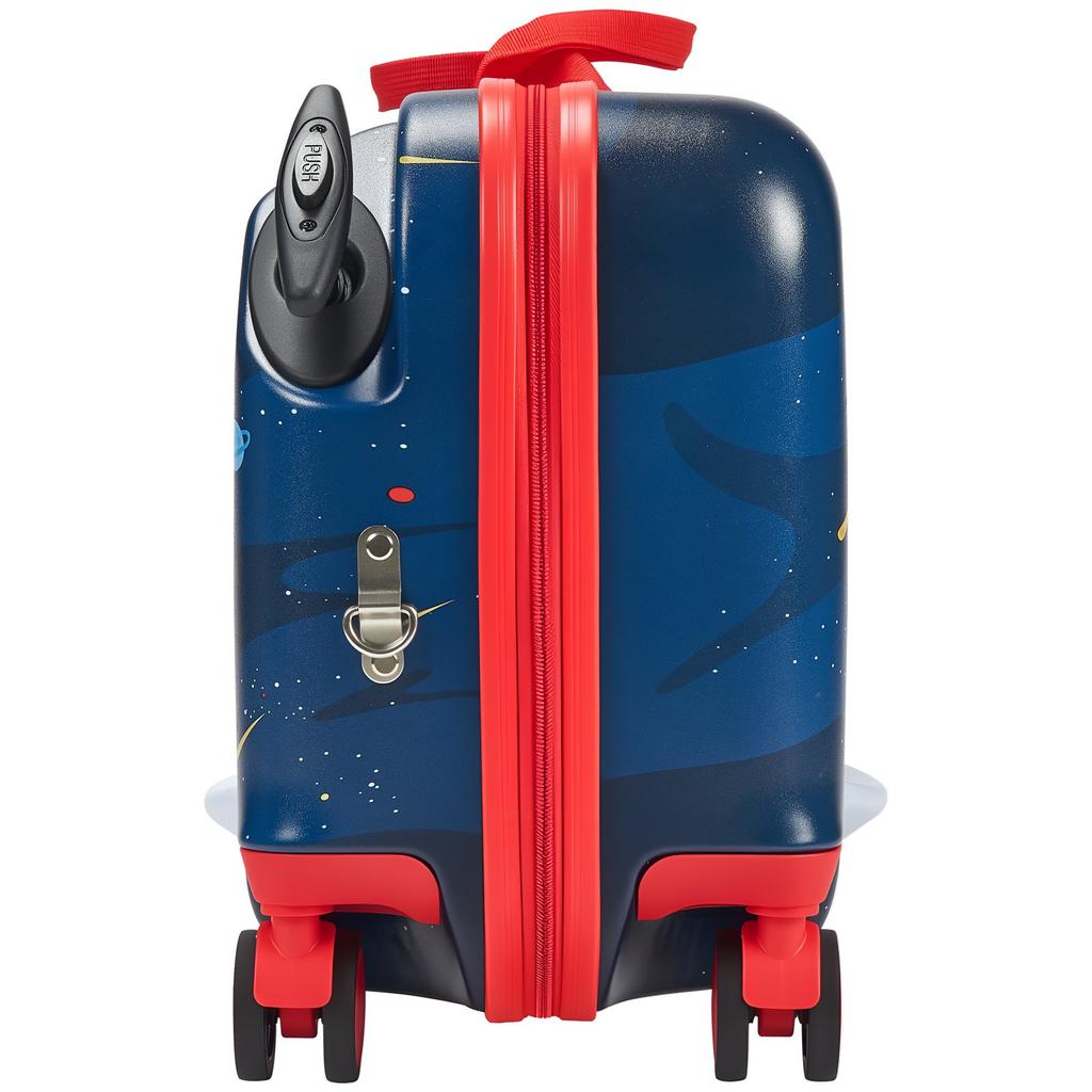 VEVOR Ride-on Luggage, 26 L Capacity, 18 Inches Tow Along Toddler Carry on Luggage with Wheels, Adjustable Shoulder Strap
