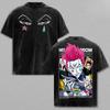 Washed Tee Summer Anime X Hunter Hisoka Wash Tshirt Men Women Retro Washed T-shirts Casual Cartoon Harajuku Cotton T Shi 4292