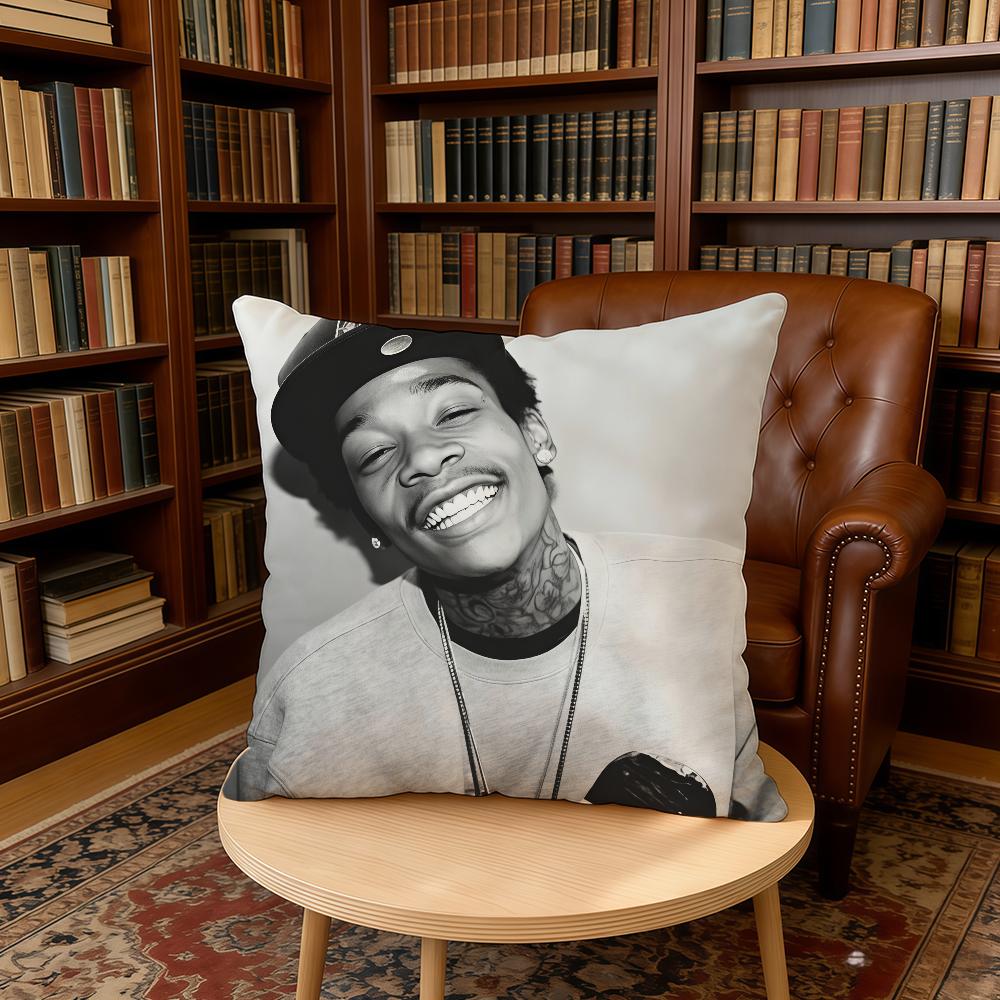Rapper W-Wiz Khalifa Hip Hop Cushion Cover Home Office Birthday Anniversary Gifts Soft Skin Friendly Cushion Cover