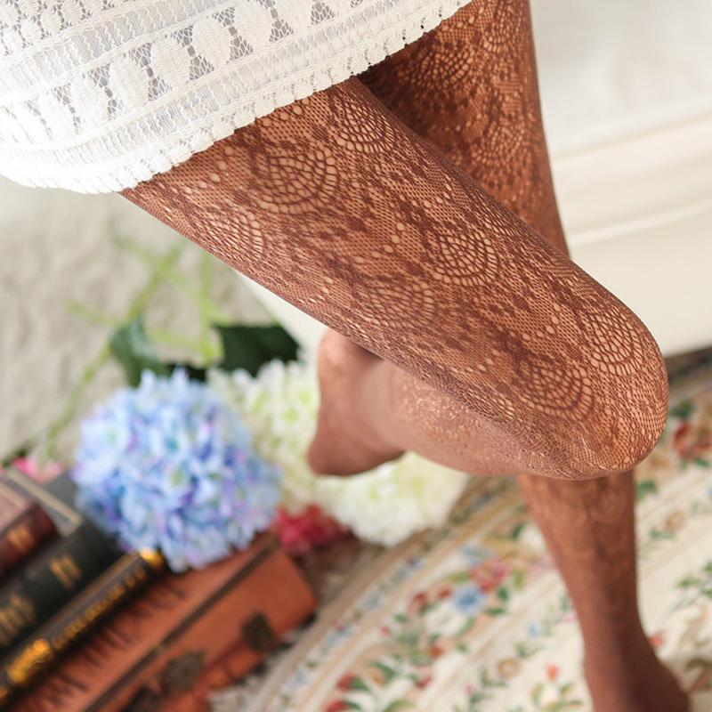 Sexy Dámské Síťované Punčochové Kalhoty Punčochy Rýsování Dámské Punčocháče Krajkové Dámské Hedvábné Punčochy Vyřezávané Punčocháče Dámské Tetování Collant Femme