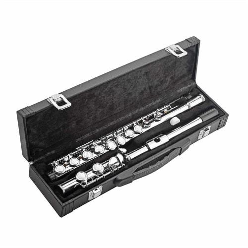 Enhong 16-Hole C Key Flute, Nickel-Plated Cupronickel, Thanksgiving Day Gift Set for Beginners, Advanced Players, and Music Enthusiasts (Silper)