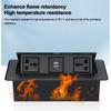 Metal Panel Desktop Plug-In Adapter Embedded Hidden Table Socket Bounce Socket  Multimedia Desktop