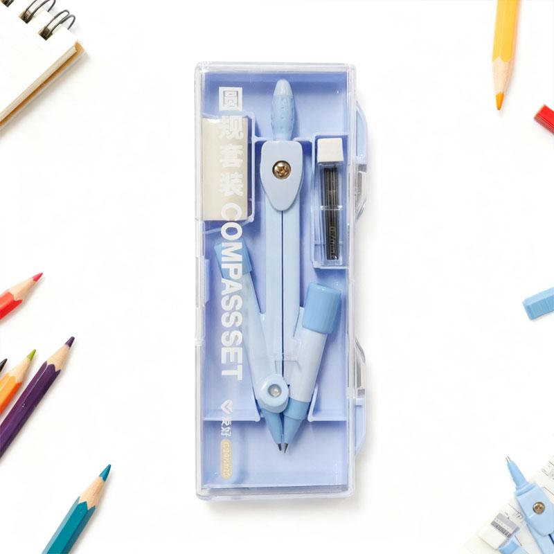 1pcs Student Learning Tools Compass Drawing Set Circle Cutter Divider Mechanical Drawing Tools Geometric Ruler Drawing Exam Tool