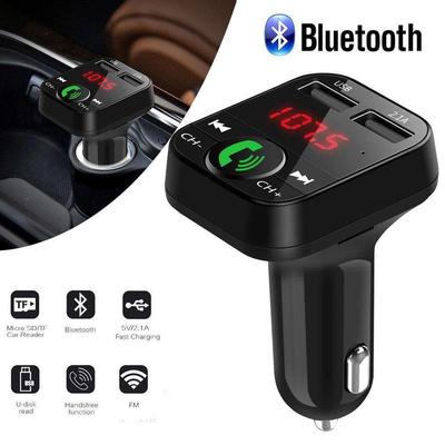 Car Bluetooth 5.0 FM Transmitter Wireless Handsfree Audio Receiver Auto MP3 Player 2.1A Dual USB Fast Charger Car Accessories