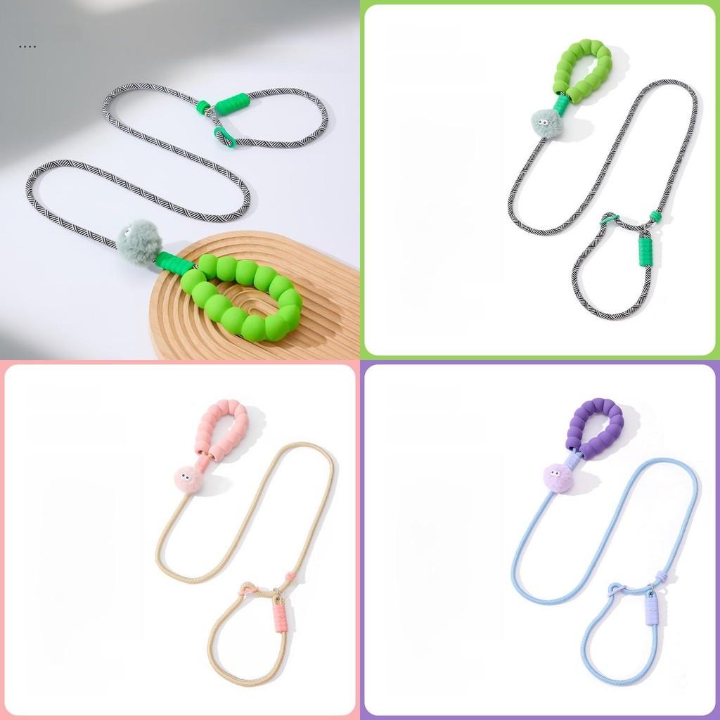 Dog Leash Nylon Rope With Silicone Bubble Handle For Small Dogs Pet Travel Accessories