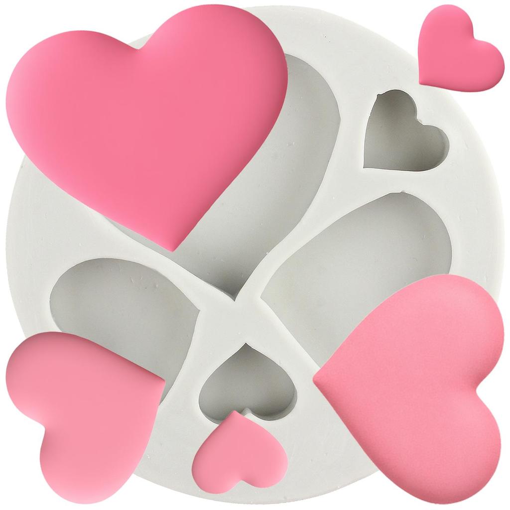 Heart Silicone Mold Love Heart Star Moon Fondant Molds Cake Decorating Tools Theme Cake Dessert Decorated Chocolate Candy Mold