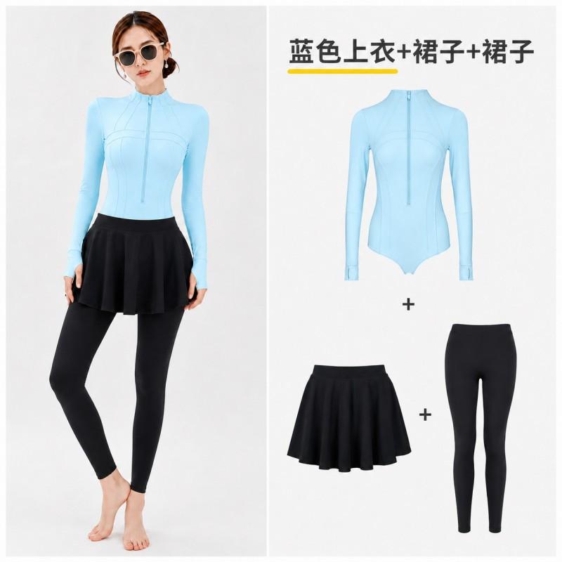 Womens UPF 50 Long Sleeve Rash Guard Swimsuit Full Body Sun Protection Diving Suit Surfing Swimming