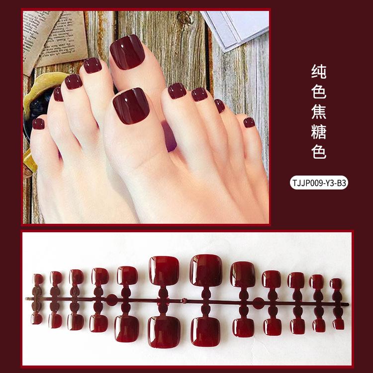 

24 шт./компл. DIY быстрые ногти глянцевые однотонные ногти на ногах накладные ногти разноцветные полоски готовый маникюр