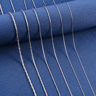 Thin Necklace Cable Chain On the Neck 316L Stainless Steel for Women Men's Silver Color Choker Waterproof Jewelry Accessories