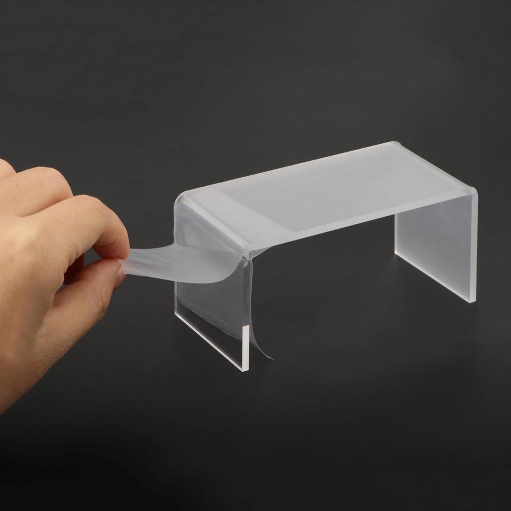 Miniature Desk Dollhouse Furniture Tea Coffee Table 1:12 Scale Miniature Clear Acrylic Table Modern Waterfall Minimalist Style Accessories Mini