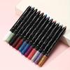 Shining Luster Eyeshadow Pencil 12 Color Mixing Palette Highlighting Eye Contouring and Eyeliner  Long-Lasting Waterproof  Eyeshadow Stick