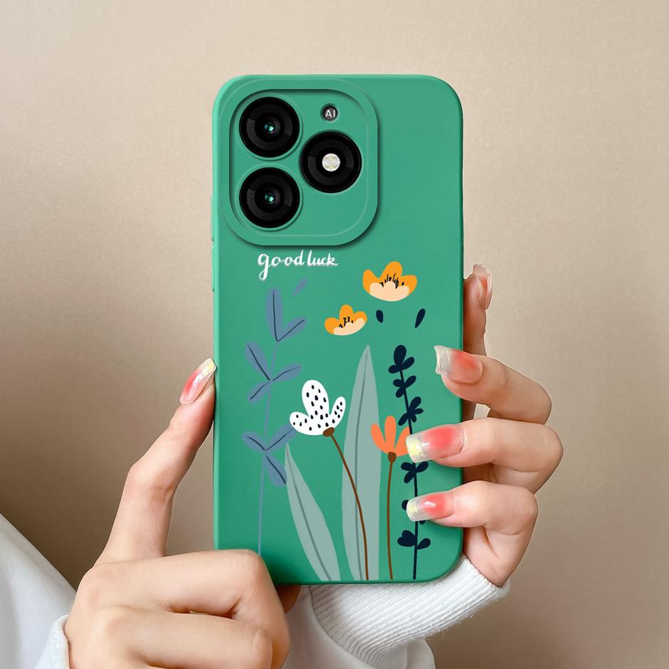 For Tecno Itel A70 Phone Case Cool Girl Cartoons Pattern Liquid Silicone Shell For ItelA70 A 70 High-quality New Design Fundas