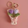 Flower Keyrings Crochet Keyrings Handmaking Bouquet Keychain Creative Knitted Flowers  Backpack