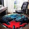 1PC Werewolf Moonlit Office Round Area Rug,  Mat Suitable ForOffice, Under Office Chairs Bedroom Living Room Home Decor, Room Deco