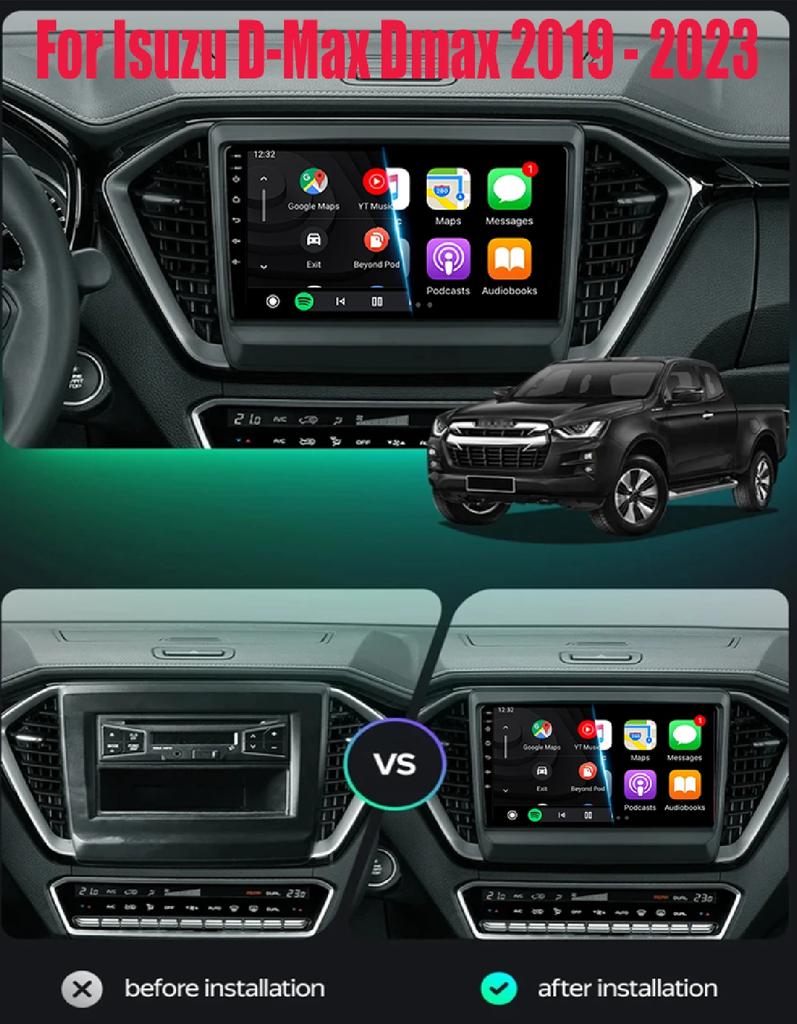 For Isuzu DMAX 2020 2021 2022 8 Core Android 14 Car Radio Video Player GPS Stereo CarPlay 8G 256G No 2din Navigator Screen