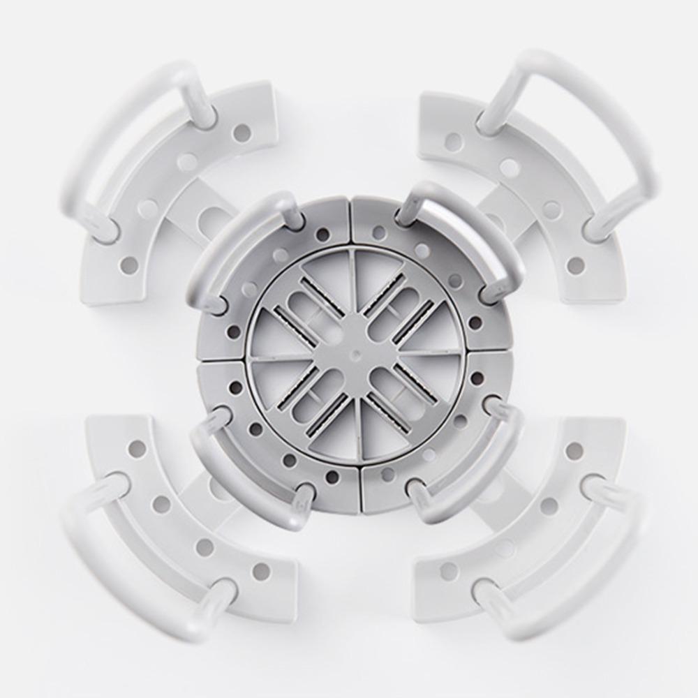 ABS, PP Retractable Bowl Rack White Multifunctional Plastic Bowl Holder Gray Space Saving Dish Holder Kitchen Storage