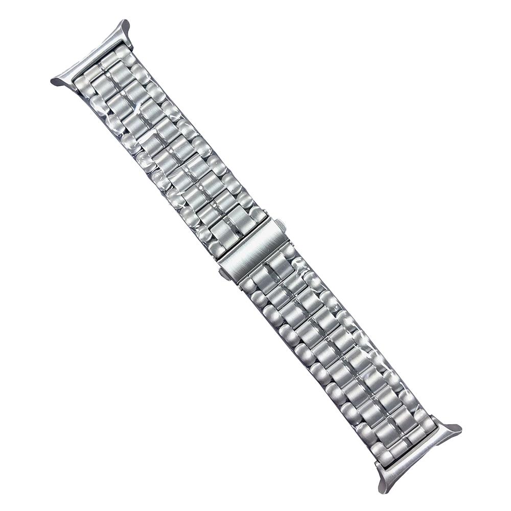 

Ремінець для Samsung Galaxy Watch8 44мм/40мм/Watch8 Classic 46мм Напівкруглий дизайн Титановий сплав 5-ланковий браслет Silver