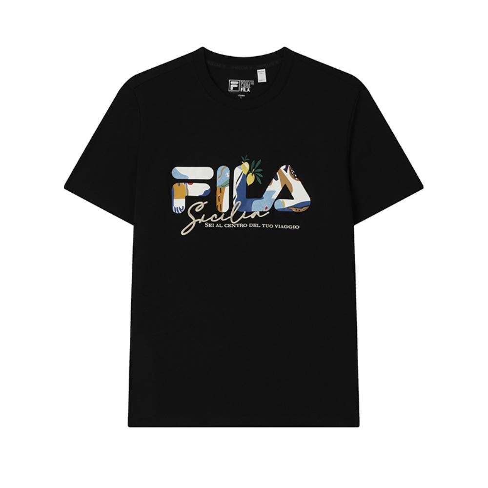 New FILA HERITAGE T Shirt Unisex Jet Black F11M528105FBK