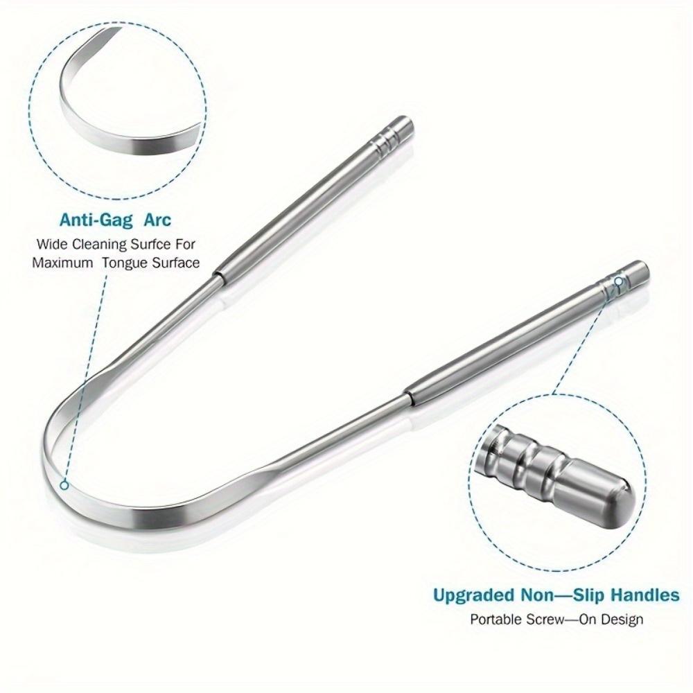 U-Shaped Tongue Scraper. Removes Tongue Coating Stains, Portable Design for Men & Women.