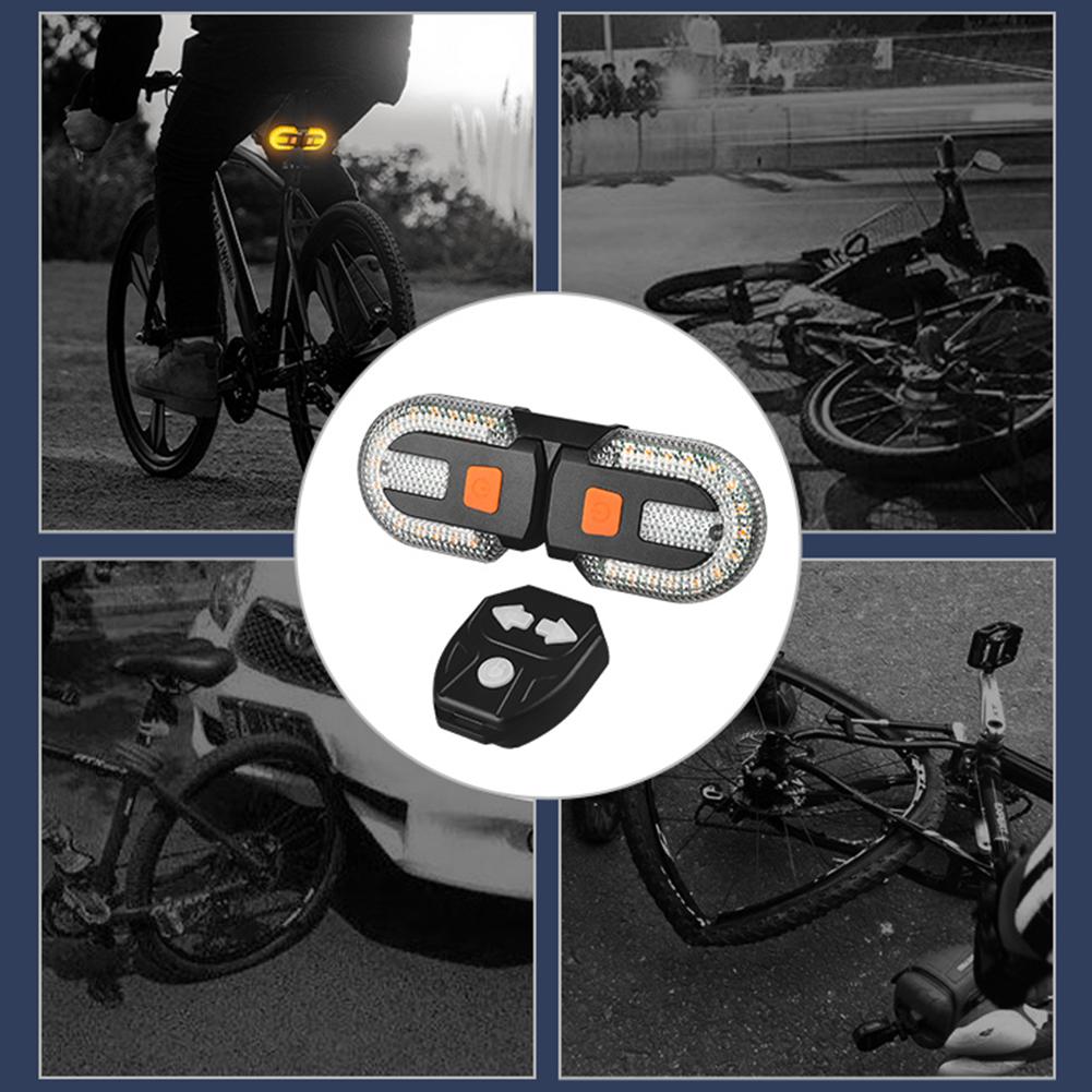 Bicycle Turn Signal Light Wireless Remote Control Bike Rear Light USB Rechargeable Warning Cycling Light Bike Accessories