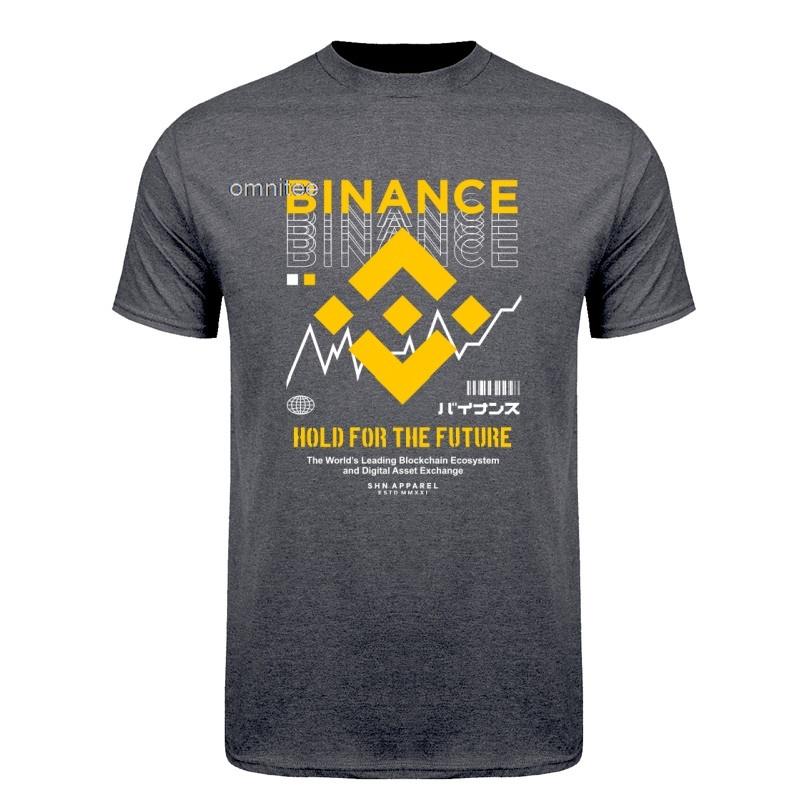 Crypto Binance TShirt Unisex Casual Tees Cotton Short Sleeve Cool Tops Tshirt Streetwear Vintage T Shirts HJ095