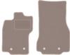 Beige Front Floor Mats For: Jaguar XF I 4WD X250 Sedan, Station Wagon (2007-2015)