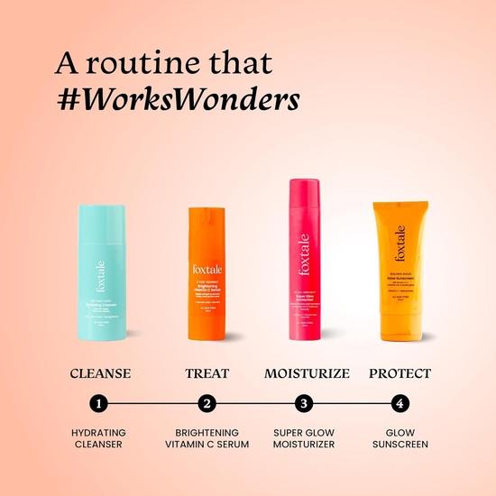 Foxtale Golden Glow Duo | SPF 50 Glow Sunscreen & Super Glow Moisturizer | Vitamin C| Hydrates, Prevents Tan | All Skin Types | Summer Essentials